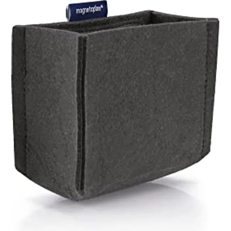 magnetoTray Stifteköcher Medium, 100x200x100 mm (TxBxH), magnethaftend, grau