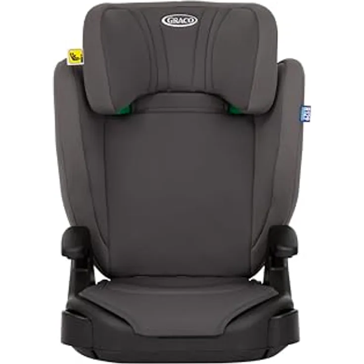 Graco Junior Maxi i-Size R129, Kindersitz ab 3,5 Jahre für 100-150 cm, inkl. Getränkehalter, nur 3,5 kg leicht, Iron