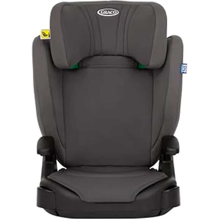 Graco Junior Maxi i-Size R129, Kindersitz ab 3,5 Jahre für 100-150 cm, inkl. Getränkehalter, nur 3,5 kg leicht, Iron – Bild 1