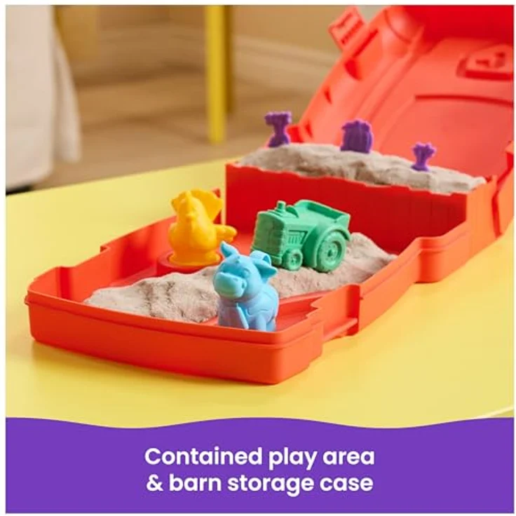 Spin Master Kinetic Sand - Sandy Farm Set, kreativer Bastelsand für spielerische Feinmotorik und handwerkliche Fähigkeiten – Bild 6