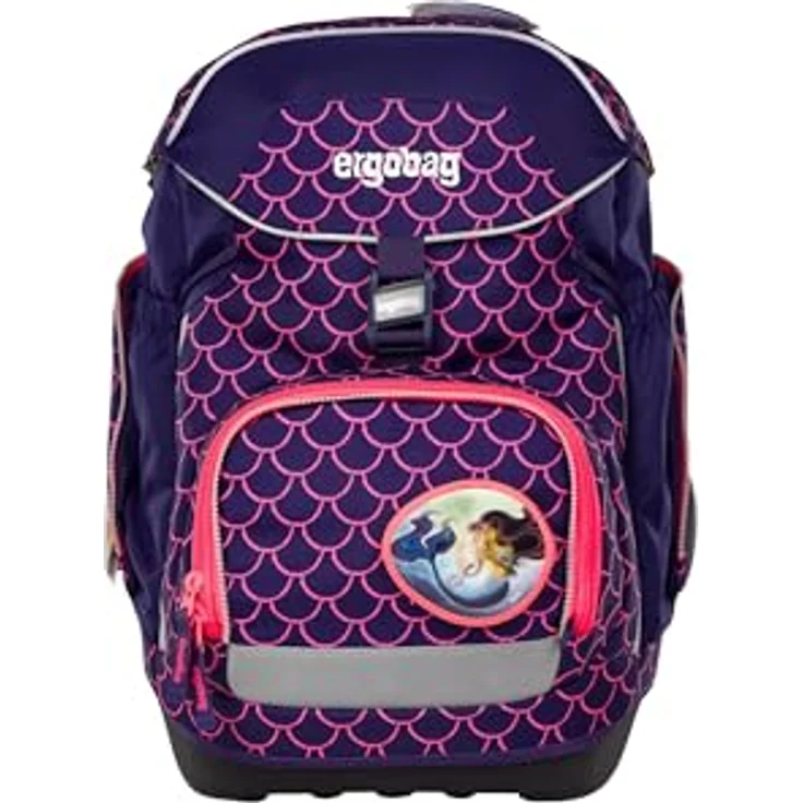 ergobag pack Set, ergonomischer Schulrucksack 6-teiliges Set mit Heftebox und gefülltem Federmäppchen, für 1. Klasse, individuell gestaltbar, stabil und reflektierend – Bild 2