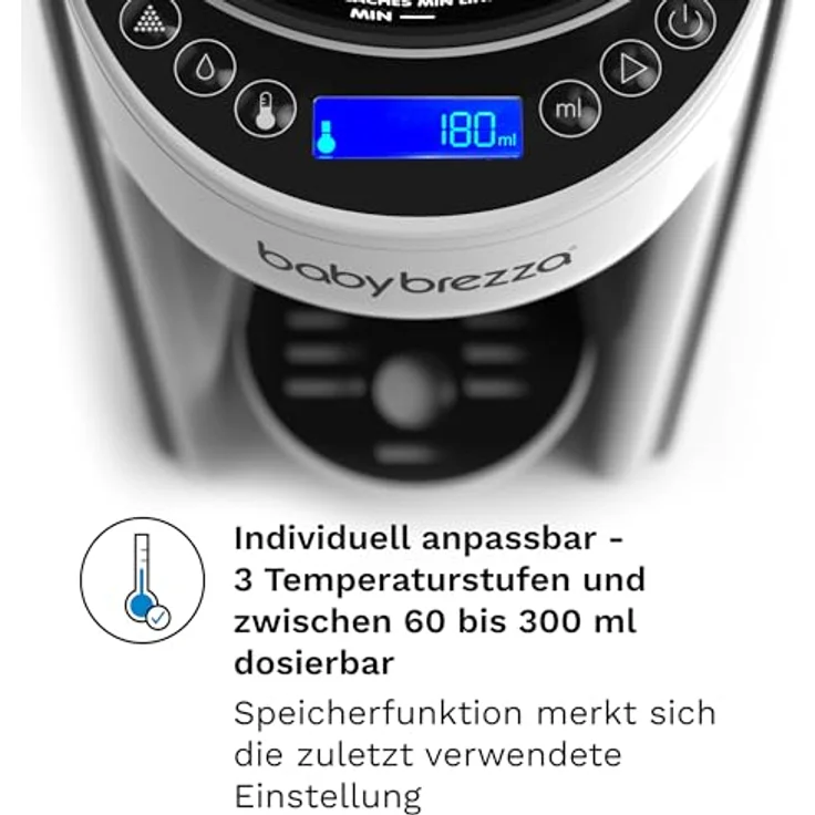 Baby Brezza Babynahrungszubereiter Formula Pro Advanced Vorteils Set, inkl. zusätzlichem Milchpulvertrichter, 30 Sekunden Zubereitung in verschiedenen Farben - Preisvergleich – Bild 3
