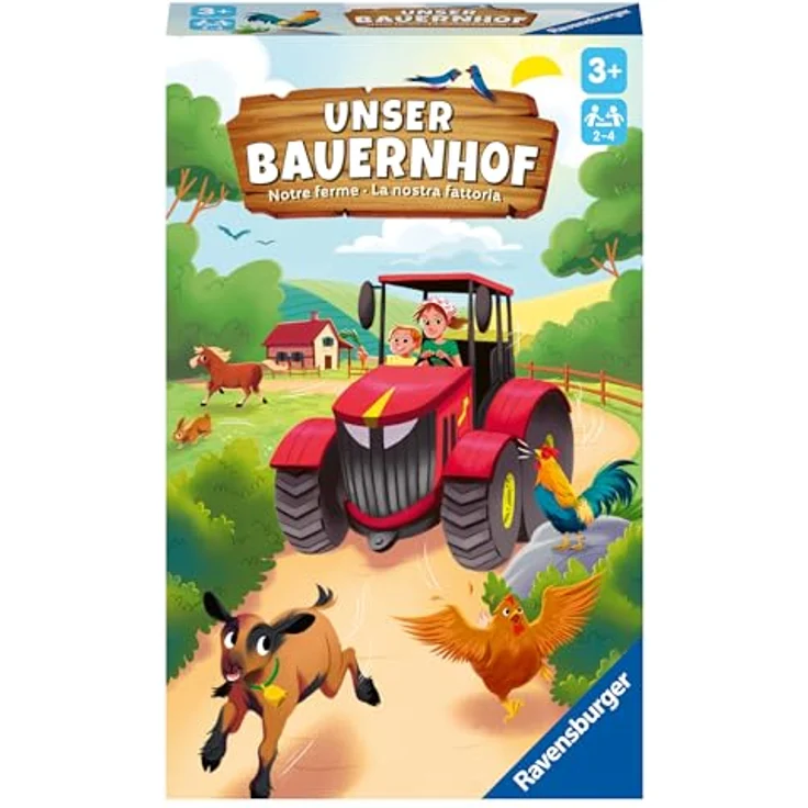 Ravensburger 22408 - Unser Bauernhof, Brettspiel für Kinder ab 3 Jahren, Würfel- und Sammelspiel für 2-4 Spieler, mit liebevoll gestalteten Spiel-Komponenten – Bild 2