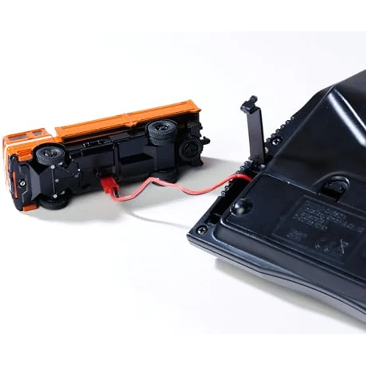 Carson 1:87 MB 1620 Pritsche mit Anhänger, ferngesteuertes Modell, 100% orange, 60 Minuten Fahrzeit, 2,4GHz Fernsteueranlage, LED-Beleuchtung – Bild 4