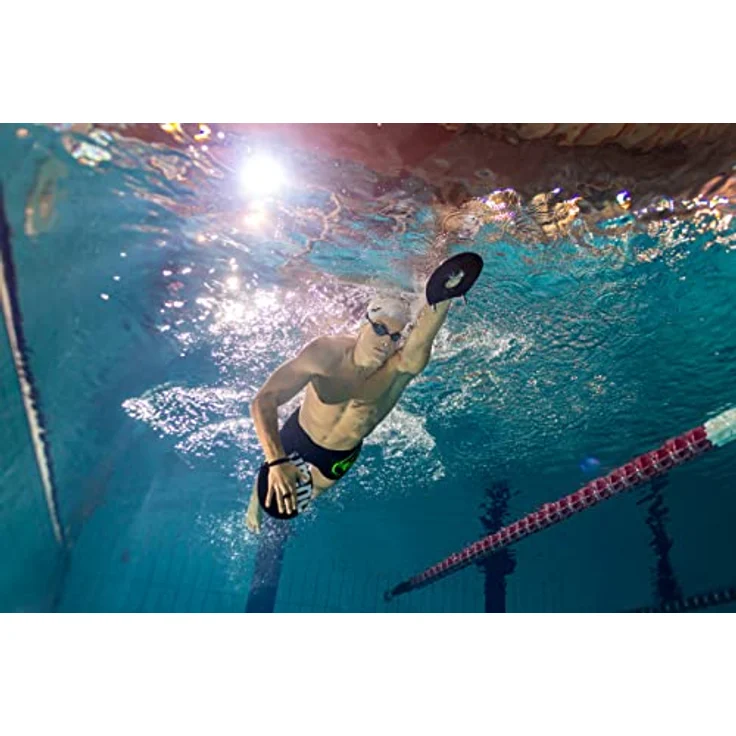 ARENA Elite Paddle 2 Handpaddel für Schwimmer, Schwarz, S EU – Bequeme Techniktrainingshilfe mit optimierter Wasserfläche und verstellbaren Gummibändern – Bild 5