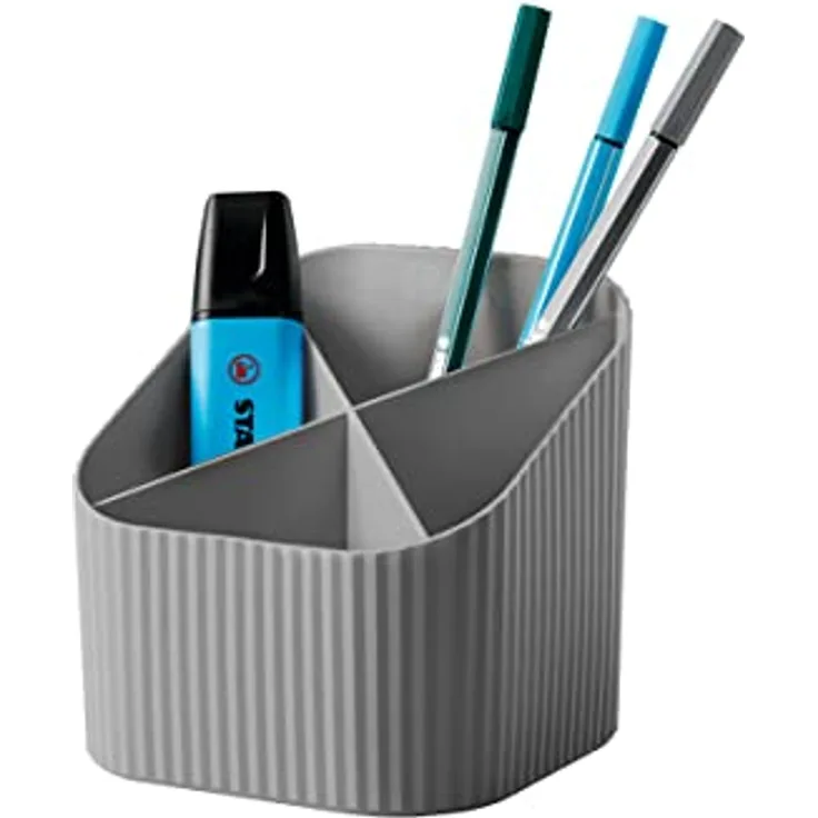 HAN Schreibtischköcher Re-X-LOOP – say yes to 100% recycled, modernes, junges Design für alle Schreibtischutensilien, dunkelgrau, 17238-991