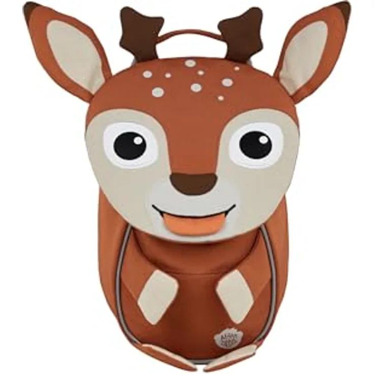 Affenzahn Kleiner Freund Kindergartenrucksack, 26 cm, braun, mit Brustgurt und praktischem Reißverschluss