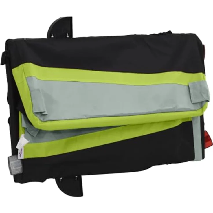 vidaXL Fahrradlastenanhänger Fahrradanhänger Schwarz und Grün 30 kg Eisen, Robustes Material, Praktisches Design, Cleveres Design – Bild 10