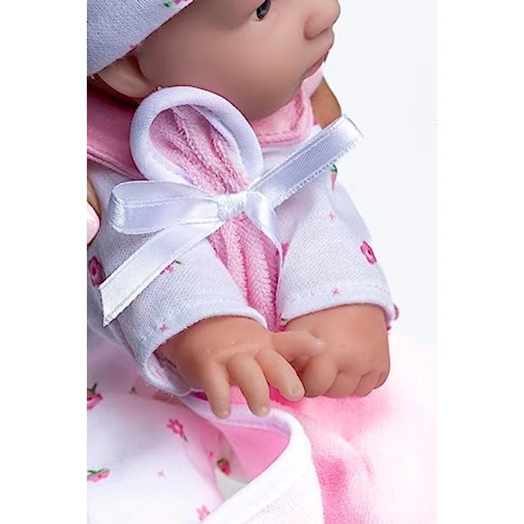 JC Toys – La Baby Puppe rosa, mit weichem Körper, 27,9 cm, waschbar, abnehmbar, Rosa, mit Hut und Decke, für Kinder ab 12 Monaten – Bild 4