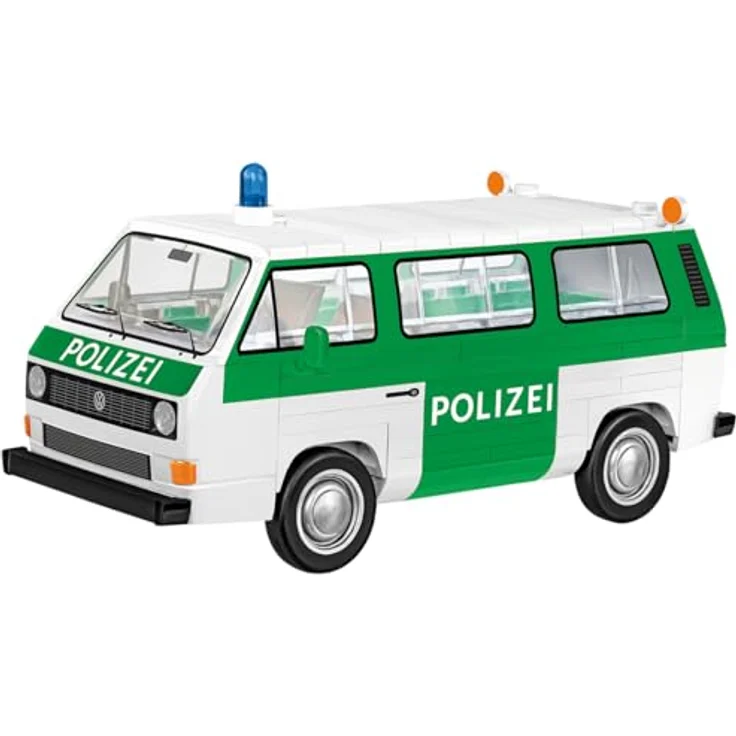 Cobi COBI-24637 Volkswagen T3 Polizei Bausatz, 146 Teile, Maßstab 1:35, detailgetreue Drucke – Bild 2