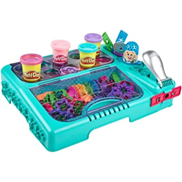 Play-Doh Kreativbox für unterwegs mit mehr als 30 Knetwerkzeugen und 10 Dosen – Bild 3