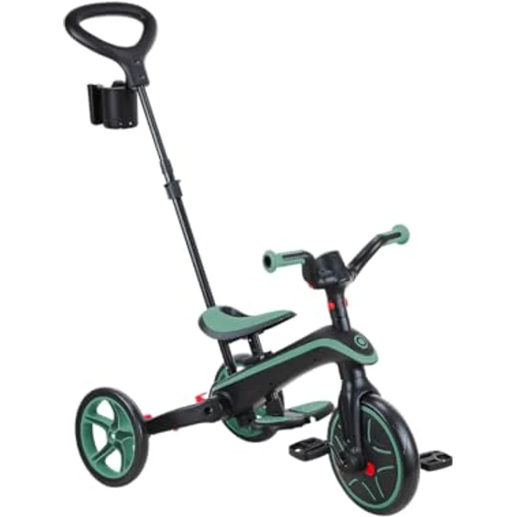Globber Explorer Trike Foldable 4in1 Oliv - Dreirad, Laufrad und Kinderwagen in 10/8,5 Zoll - TPR-Sitz - Höhenverstellbares Kinderfahrzeug – Bild 5