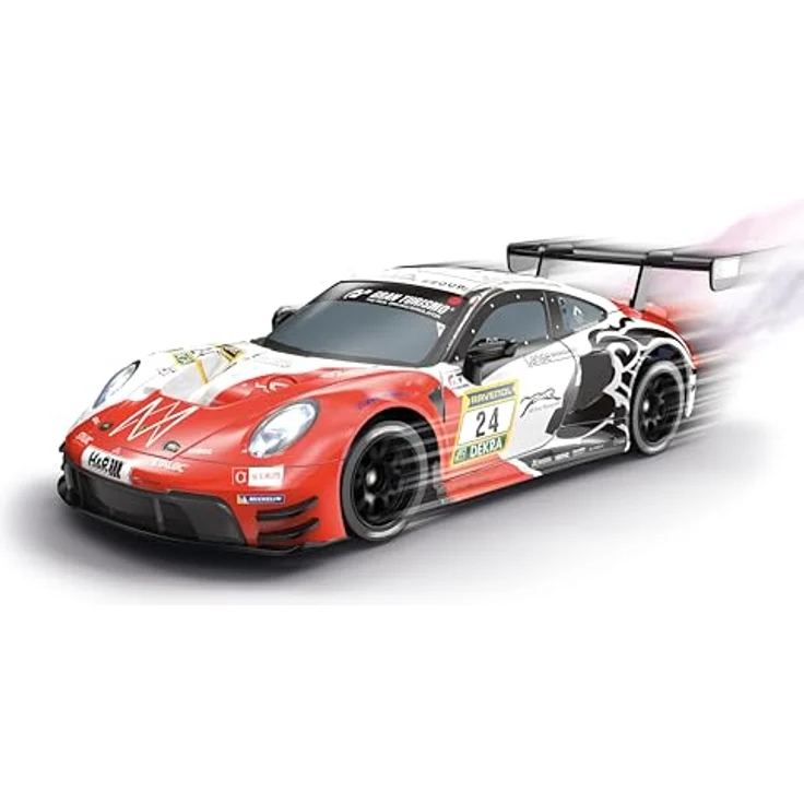 Carrera 2,4GHz Porsche 911 GT3 R 'Lionspeed GP, No.24' - RC Onroad Auto mit Drift-Reifen, Rauchfunktion und LED-Lichtern – Bild 1