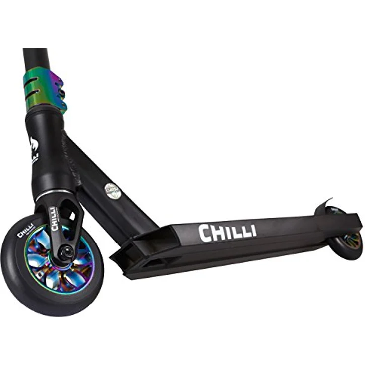 Chilli Pro Reaper Stunt-Scooter H=84cm LTD F26 Schwarz Regenbogen Rainbow + Fantic26 Extra Team Griptape – Bild 3