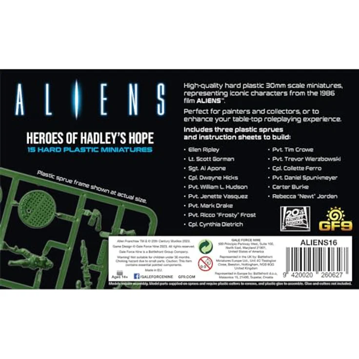 Gale Force Nine Aliens: Heroes of Hadley's Hope (2023), Brettspiel mit langlebigen Materialien – Bild 5