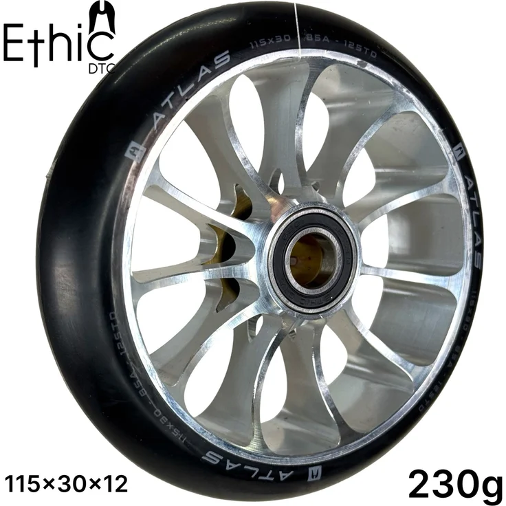 Ethic DTC Atlas Stunt-Scooter Rolle 115mm x 30mm 12std Raw, Leichtes 12 STD Rad für Stärke und Fahrqualität – Bild 1