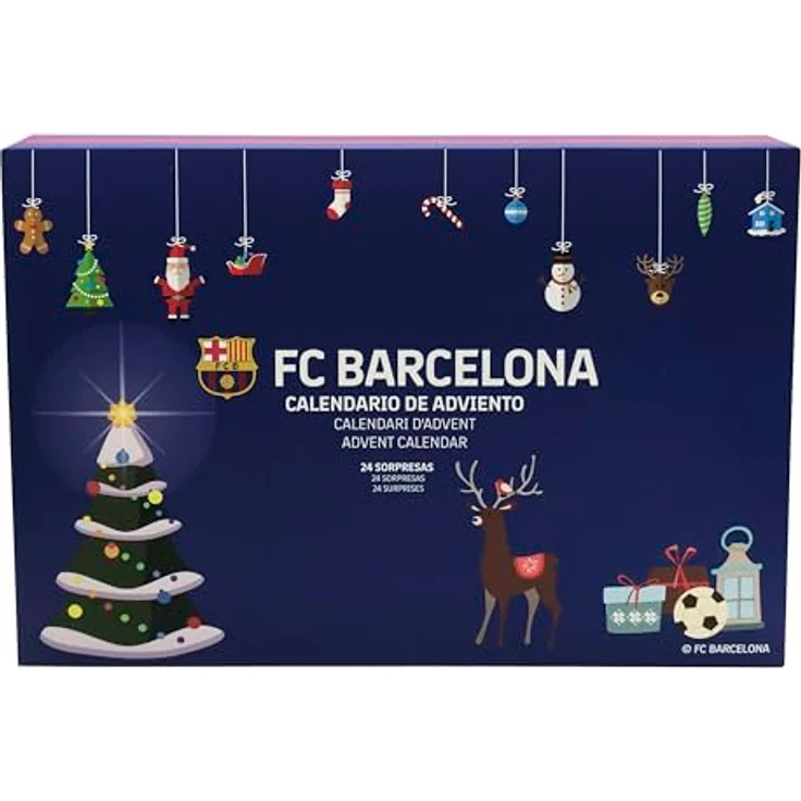 CYPBRANDS FC Barcelona Adventskalender, 24 Überraschungen mit Spielzeug und Aktivitäten, offizielle Marvel-Lizenz, Kindergeschenk für Weihnachten – Bild 2