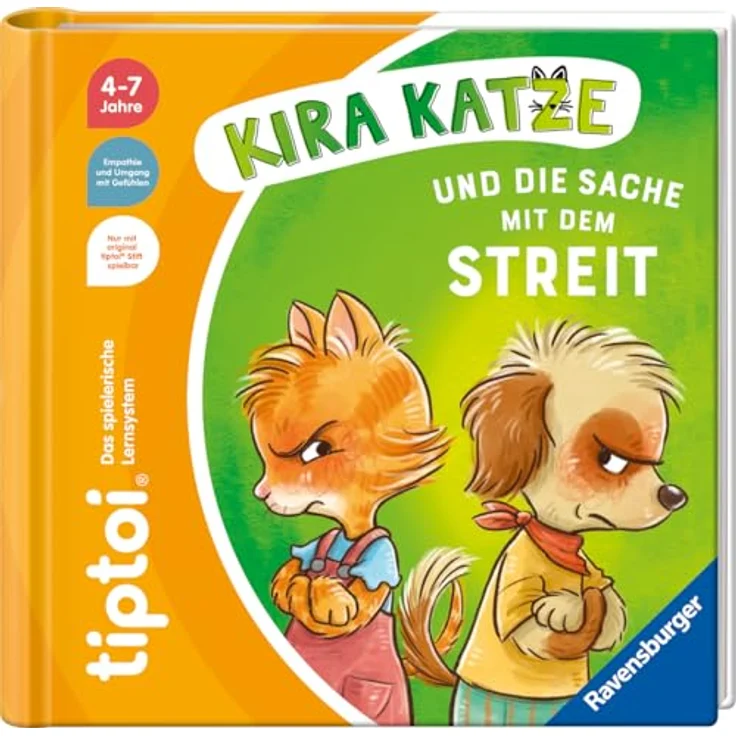 Ravensburger tiptoi® Kira Katze und die Sache mit dem Streit, Bilderbuch über den Umgang mit Gefühlen, mit Sound, für Kinder von 4 bis 7 Jahren – Bild 1