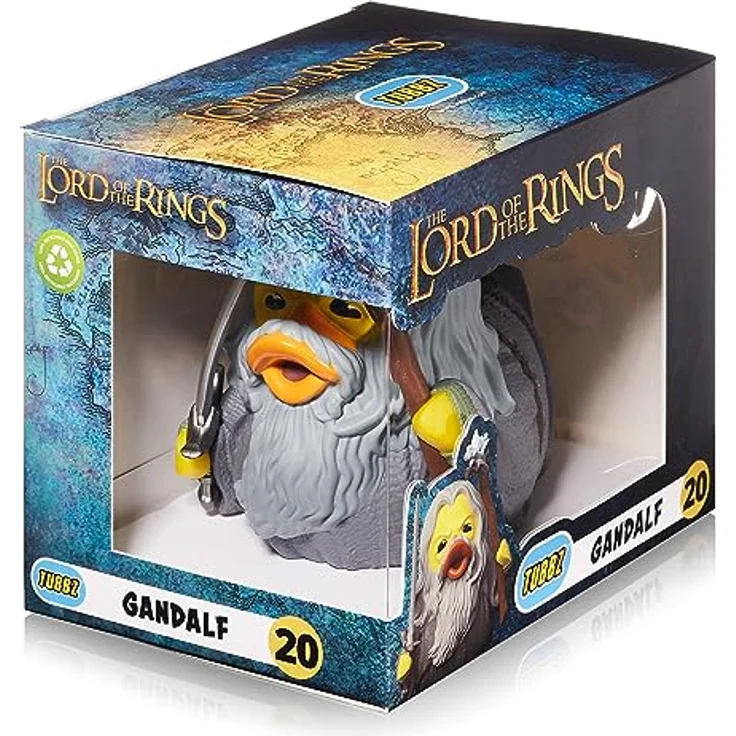 TUBBZ Tubbz-Ente Herr des Rings Gandalf (Du sollst nicht gehen) - Offiziell lizenzierte Sammelfigur, 9 cm hoch, mit magischem Stab und Schwert – Bild 2