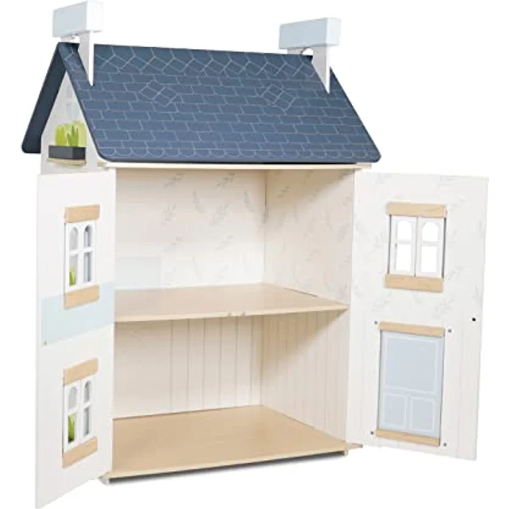Le Toy Van - Wooden Dolls House - Sky Doll House - Kids Dolls House - 2 Storey Dolls House with Attic - Wooden Summer House - Fill with Dollhouse Accessories - Suitable for Ages 3+ – Bild 2