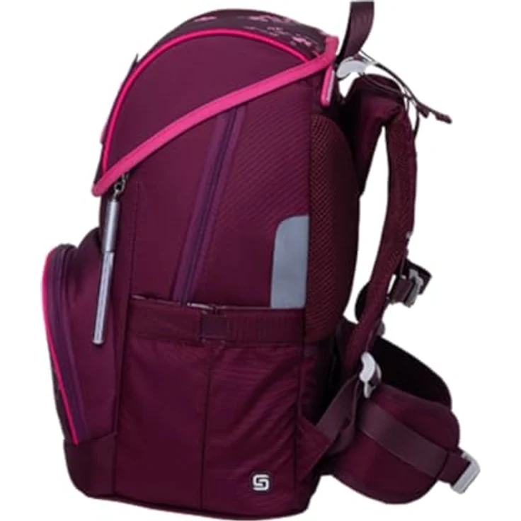 Schneiders Vienna Schulranzen Ergojet Floral Fantasy, ergonomische Schultasche aus 100% recycelten PET-Flaschen, 21 Liter, inklusive LED-Leuchtstab und Sportbeutel – Bild 6