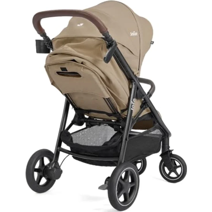 Joie Mytrax Pro Sport-Kinderwagen, bis 22 kg, mit Liegefunktion, höhenverstellbarem Regenschutz und Toffee-Farbe – Bild 4