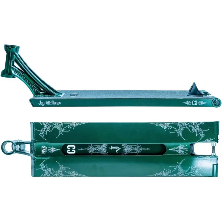 Core Action Sports CORE ST3 Stunt-Scooter, Street Deck 57,2 cm, J. Matthews Signature, Schwarz oder Polished, mit 3° Concave und integriertem Spacer-System