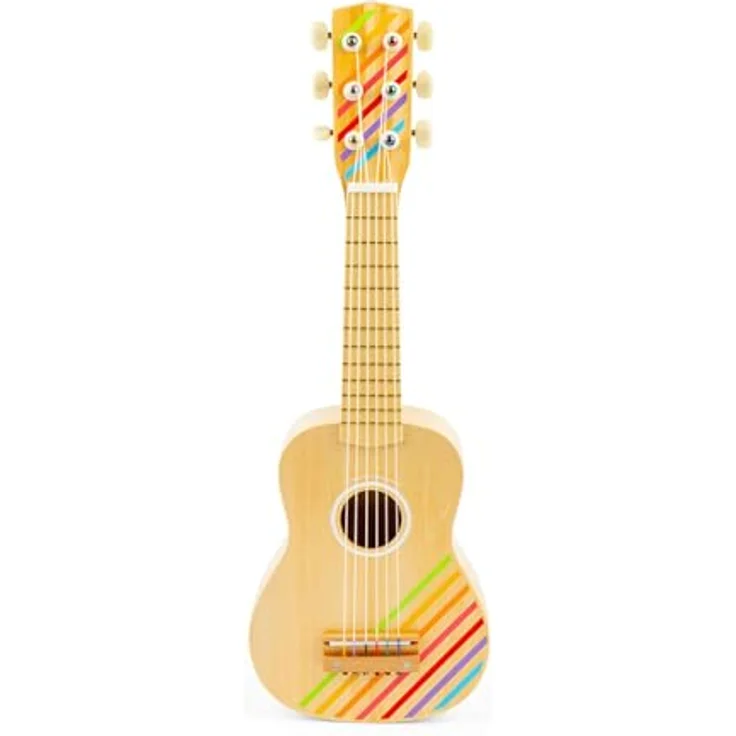 Bigjigs Toys, Holz-Kindergitarre für 3 Jahre, 6 Saiten, sicheres und nachhaltiges Holzspielzeug, authentisches Gitarren-Design, pädagogisches Spielzeug – Bild 2