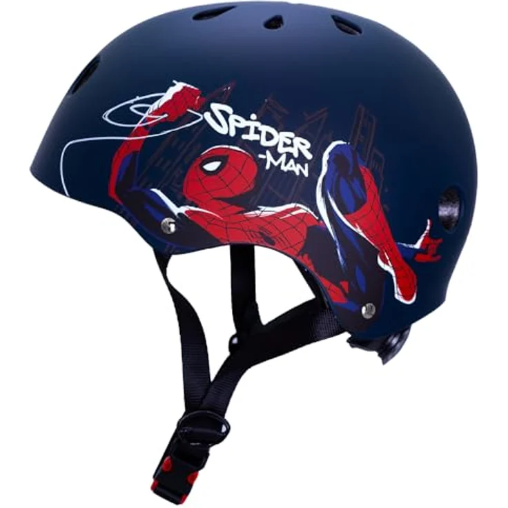 Seven Polska Marvel Fahrradhelm Spiderman Amazing, Skater, 52-56cm, leicht, matt blau – Bild 3
