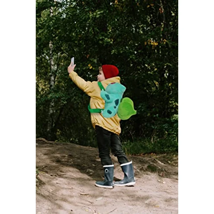 Nintendo Pokémon Bisasam Rucksack Kuscheltier, ca. 35 cm mit Reißverschluss – Bild 7