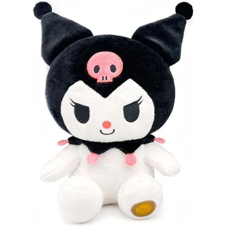 Joy Toy Sanrio Kuromi Plush, 24 cm, aus 100% recyceltem Material, schwarz-weiß, in wiederverwendbarem Kartontäschchen – Bild 2