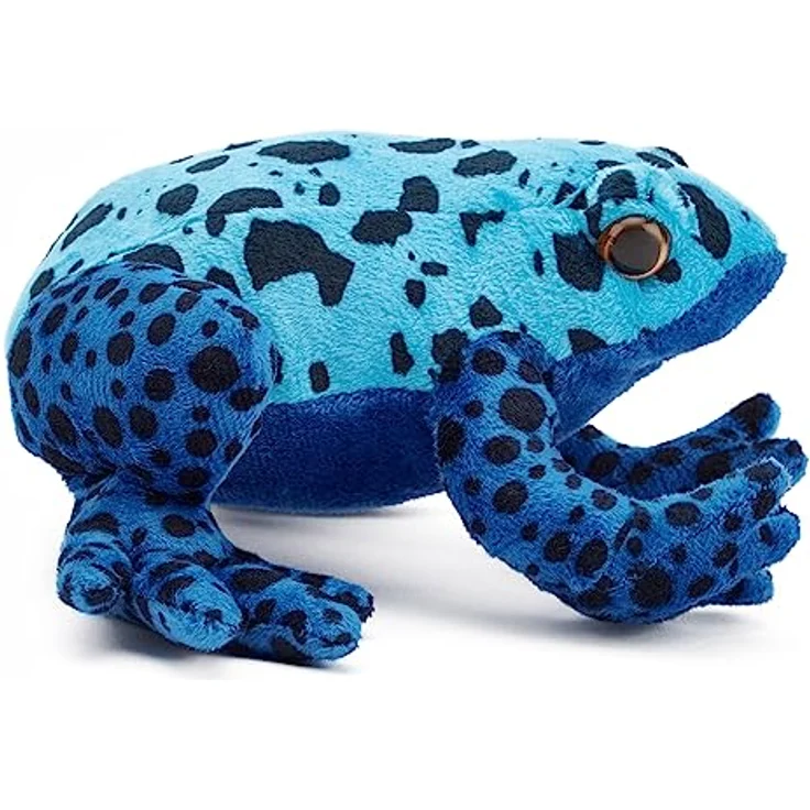 Zappi Co Benjamin der Blaue Pfeilgiftfrosch, 100% recyceltes Plüsch-Spielzeug (15cm), umweltfreundlich, weich und kuschelig für Neugeborene – Bild 4