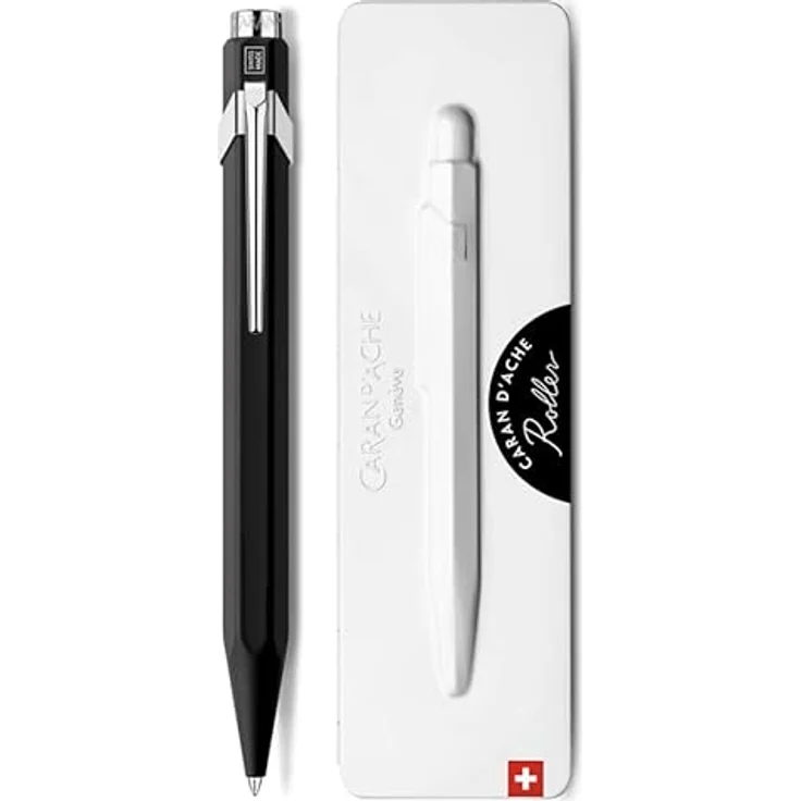 Caran d'Ache 849 Classic, Roller mit Etui, Schwarz, flüssige Tinte für ein fliessendes Schreibgefühl – Bild 3