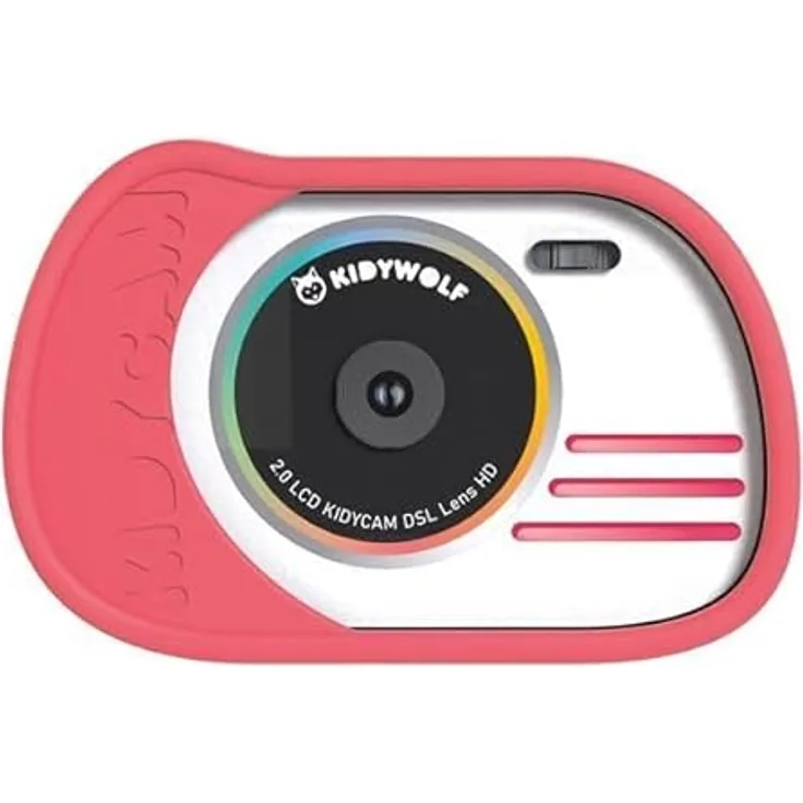 Kidywolf Kidy Camera, wasserdichte Kinderkamera mit 8 MP und 16 GB Speicher, pink