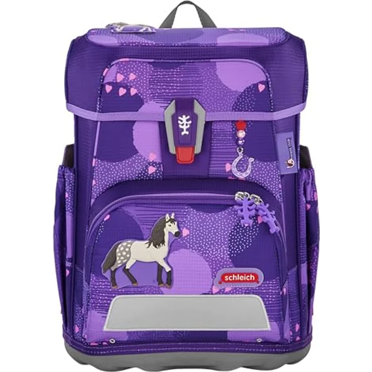 Step by Step Schulranzen-Set Cloud Schleich, Horse Club®, Andalusier, 5-teilig, lila, ergonomischer Tornister mit Reflektoren, höhenverstellbar mit Hüftgurt, ab 1. bis 4. Klasse, 19l – Bild 2