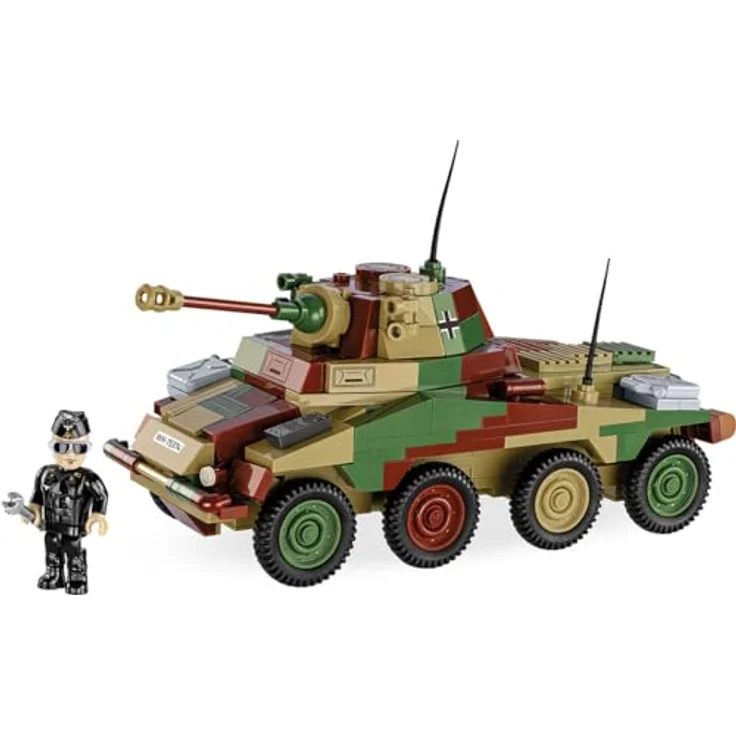Cobi Historical Collection WWII Puma, Sd.Kfz. 234/2 Modell mit 470 Teilen, Minifigur und beweglichen Elementen, 20 x 7,5 x 11 cm – Bild 1