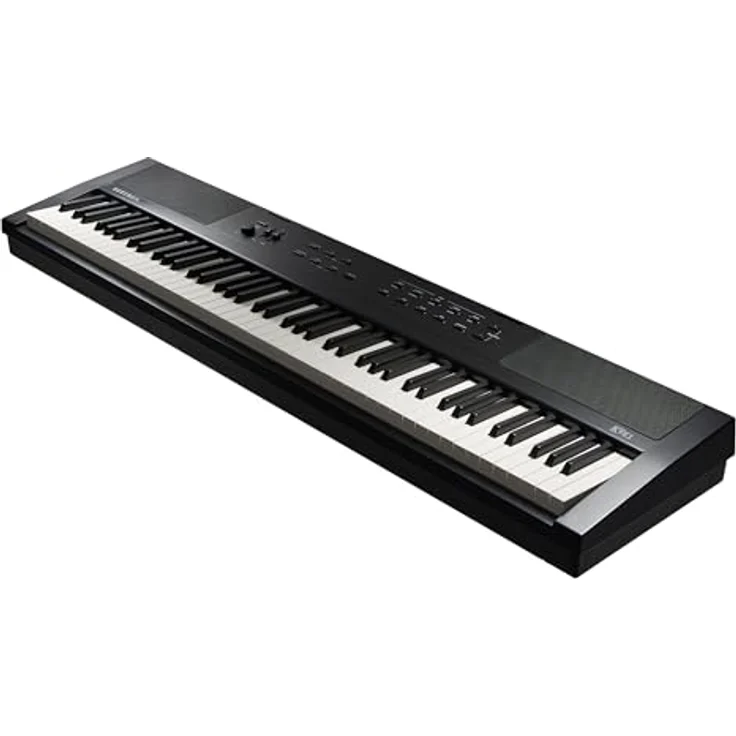 Kurzweil KA E1, Stagepiano mit 88 Hammeraction-Tasten, 128-stimmiger Polyphonie und eingebauten Lautsprechern, Schwarz – Bild 2