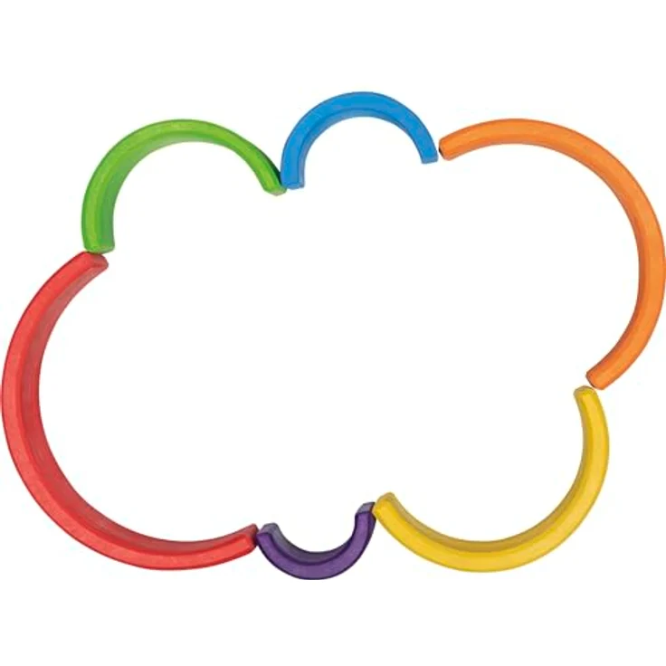 goki Stapelspielzeug Bausteine, Kleiner Regenbogen, aus nachhaltig produziertem Holz, für kreatives Spiel ab 2 Jahren, Made in Europe – Bild 6