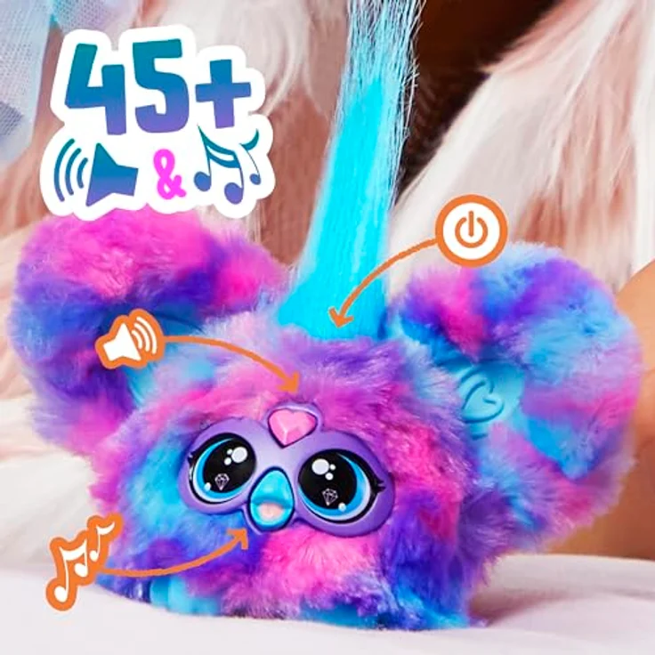 Furby Furblets Luv-Lee Mini elektronisches Plüschspielzeug mit K-Pop-Musik, pink – Bild 2