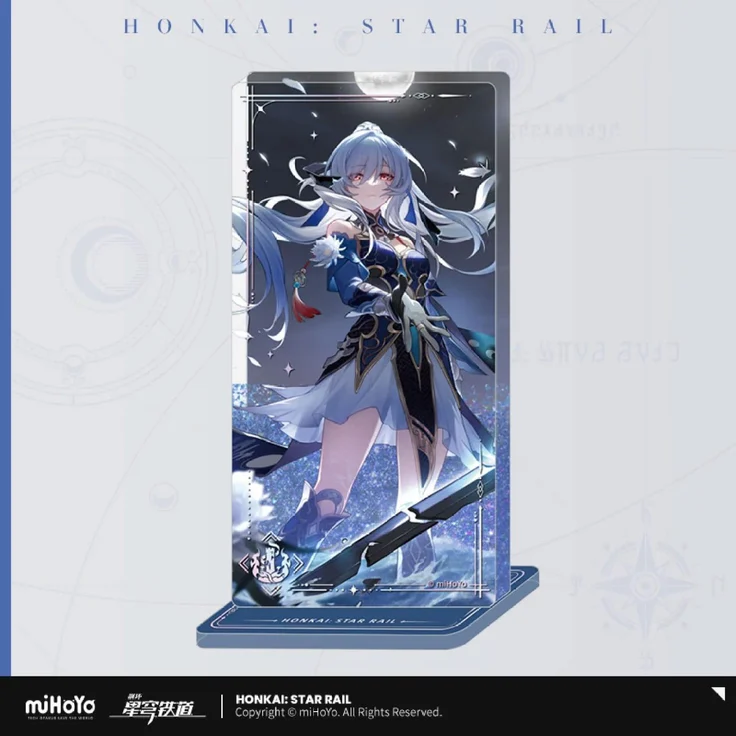 MiHoYo Honkai: Star Rail Light Cone Acryl Ornament mit Glitzer, Jingliu „I shall be my own Sword“, 15 cm mit Treibsand-Effekt
