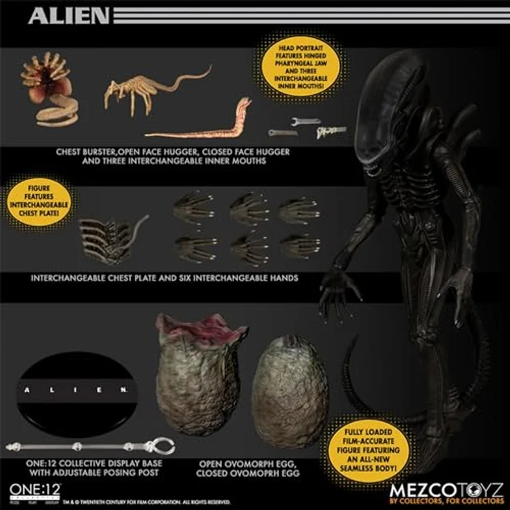 Mezco Alien One:12 Collective Deluxe Actionfigur, Multicolor, 100% Kunststoff mit inspiriertem Design – Bild 2