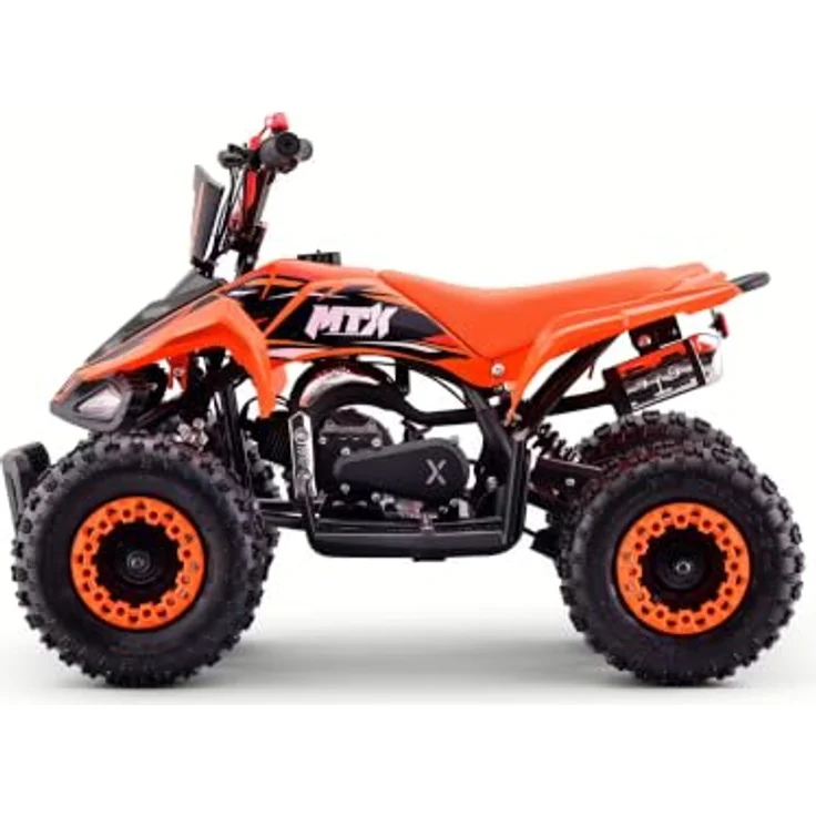 Beneo Motors MTX 49 cc, Benzin-Quad für Kinder mit Zweitaktmotor, Automatikgetriebe, Elektro- und Seilzugstart, Geschwindigkeitsbegrenzung, orange – Bild 3