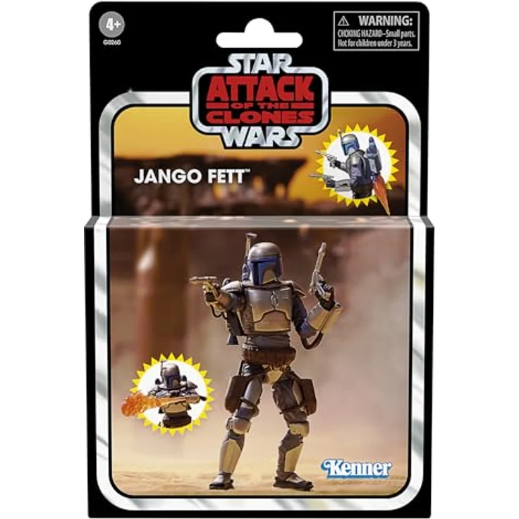Star Wars The Vintage Collection Jango Fett, Deluxe Action-Figur mit 7 Accessoires, 9,5 cm, aus Star Wars: Angriff der Klonkrieger – Bild 2