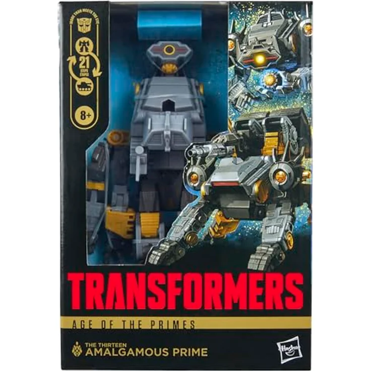 Transformers Transformers Age of The Primes Voyager-Klasse The Thirteen Amalgamous Prime Action-Figur, 14 cm groß, verwandelbar in Spinnenpanzer und Drohnen, mit beweglichen Teilen und Accessoires – Bild 2