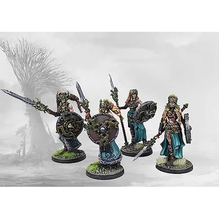 Para Bellum Wargames Nords: Valkyries Sammelfiguren, kriegerische Soldatenbräute in lila Rüstung – Bild 5