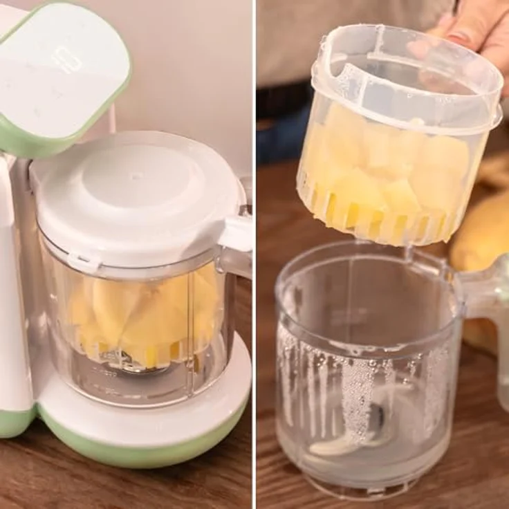 Cecotec Nana BabyCare FoodProcessor, 4-in-1 Küchenroboter für Babys, BPA-frei, kocht, püriert, sterilisiert und wärmt Babyflaschen, inkl. Rezeptbuch – Bild 3