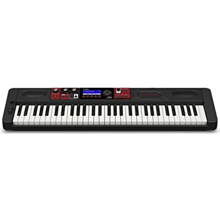 Casio CT-S1000V CASIOTONE Top Keyboard mit Anschlagdynamik, 700 Sounds und 243 Begleitrhythmen, Bluetooth Mid&Audio und Vocal Synthesis, schwarz rot