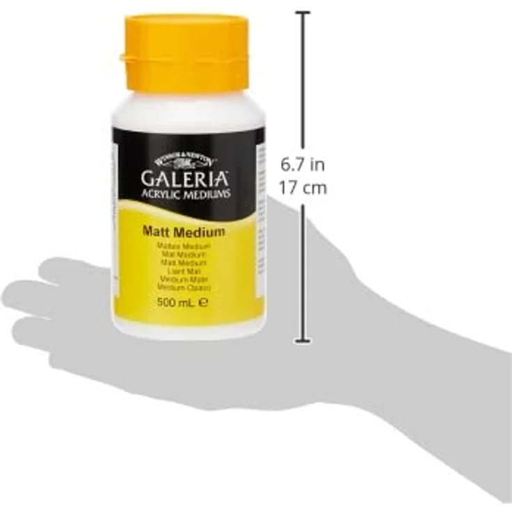 Winsor & Newton Galeria Mattes Medium 500 ml, Acrylmedium für mattes Finish, erhält Leuchtkraft und verbessert Transparenz – Bild 5