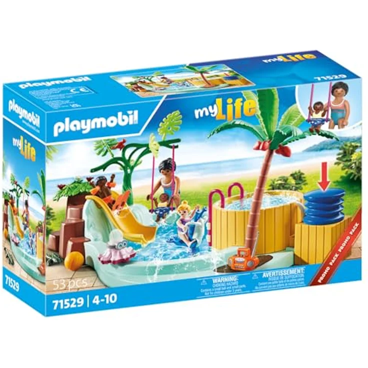 Playmobil® Konstruktions-Spielset Kinderbecken mit Whirlpool (71529), My Life, (53 St), Made in Germany - Preisvergleich – Bild 2
