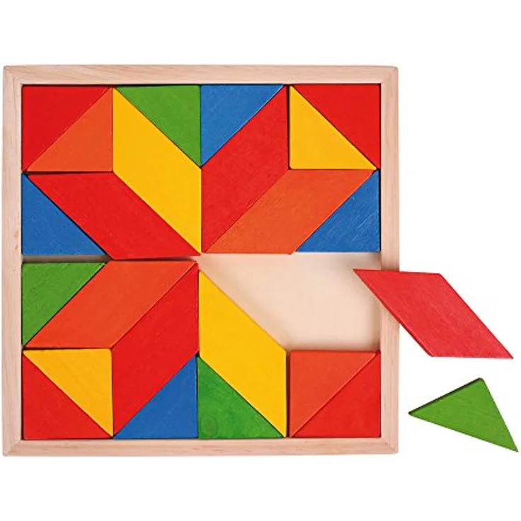 Bigjigs Toys Mosaik-Tablett, Bastelset mit 24 Spielteilen, 200mm x 200mm, ab 2 Jahren